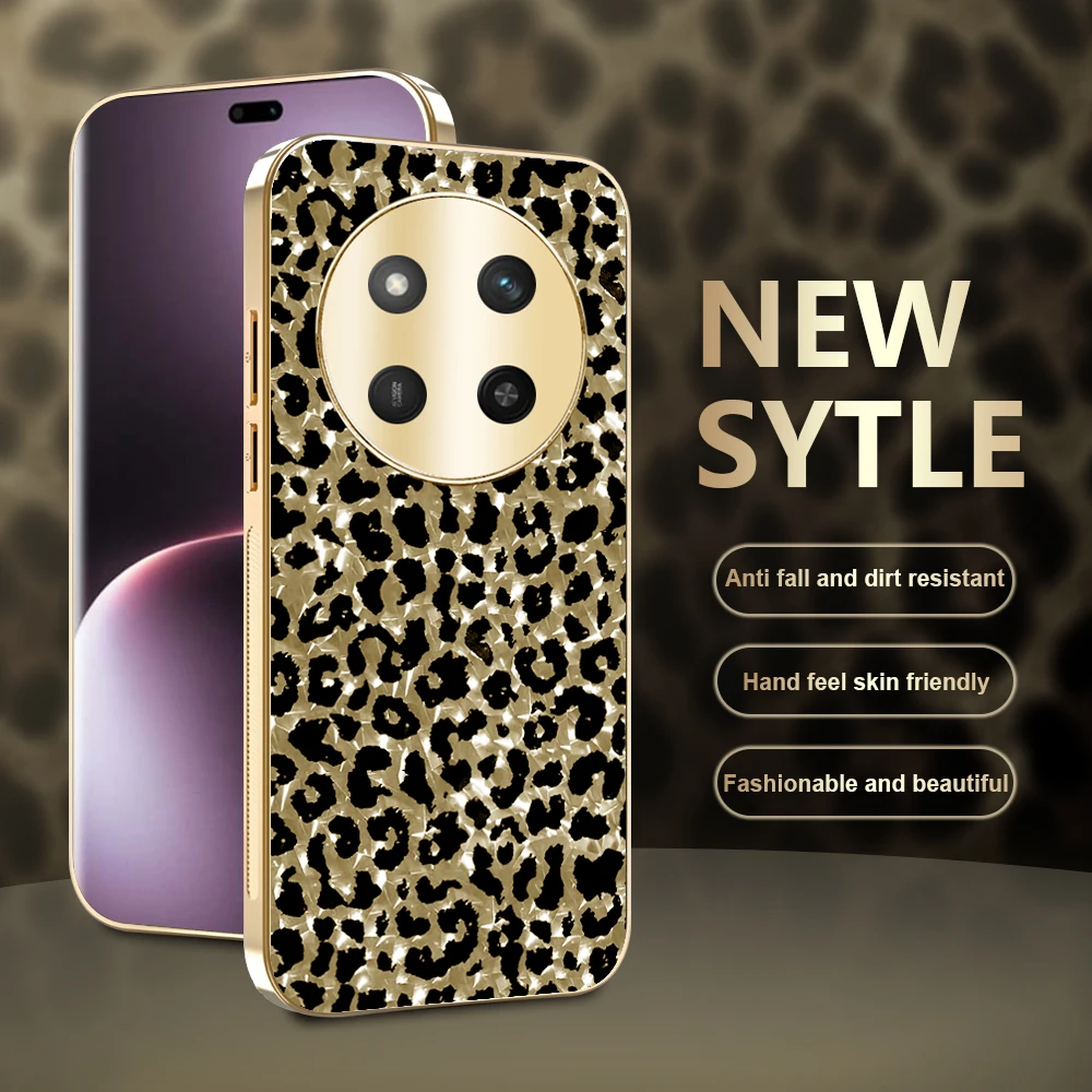 Luxury Gold Leopard Print Glitter Hard Phone Case