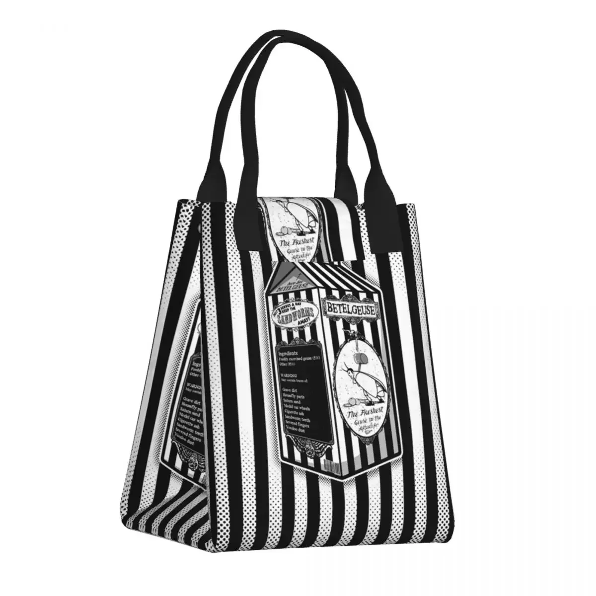 

Изолированный Ланч-бокс от Beetlejuice для женщин, ужасная комедия, фильм, многоразовый, теплый, охлаждающий, Термосумка для обеда, контейнер для еды для пикника Tote