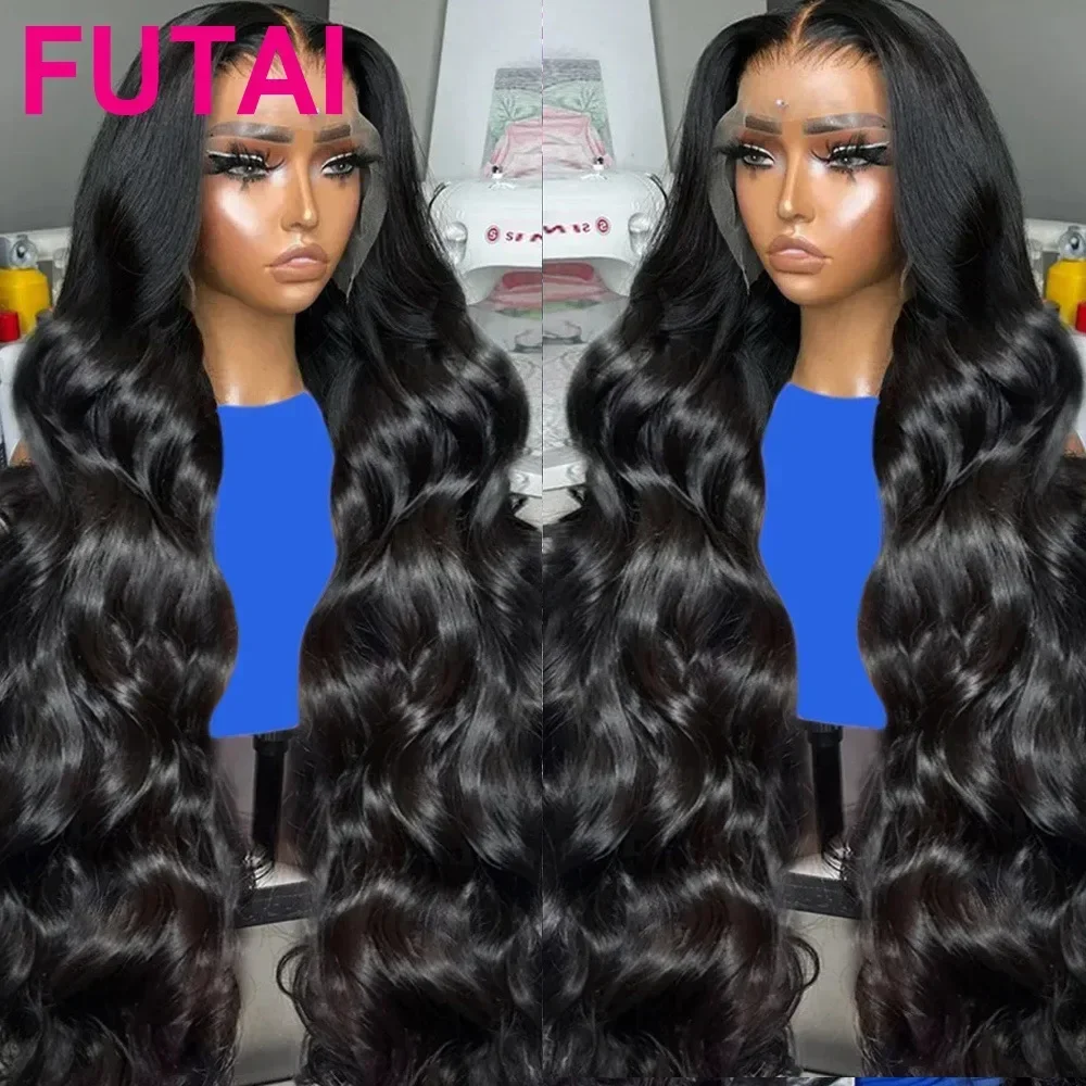 OUCEY HD Transparent Deep Wave Front Wig12-32 Inches Curly Lace Front Human Hair Wig