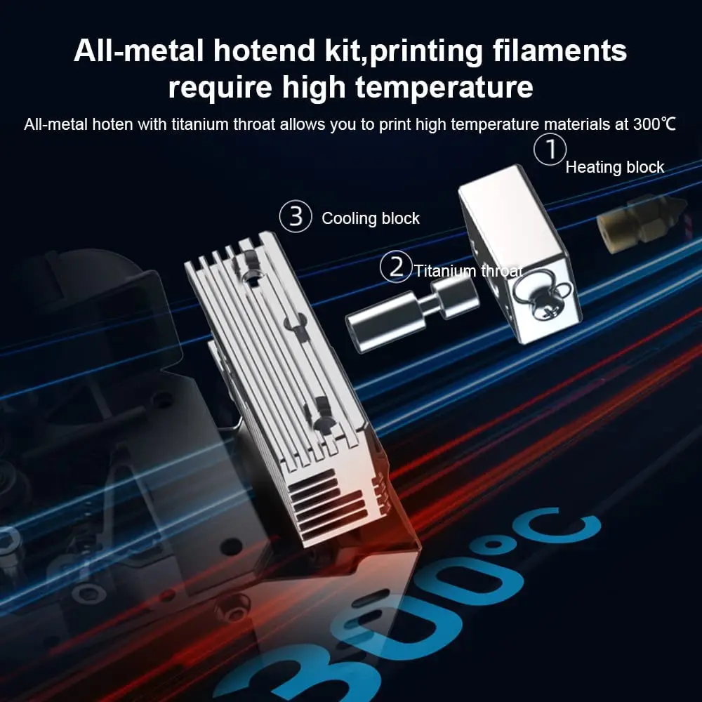 3D Printer Parts CREALITY Sprite Extruder Pro Kit 300℃ High Temperature Printing 3:5:1 Gear Ratio Direct Drive Extrude For Ender-3 Series Printer