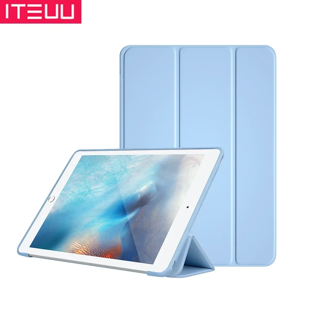 Étui à rabat pour tablette iPad Air Pro MINI, 3 4 5 6 7 8 9 10 génération 11 13 12.9 2024 2025, étui à manches en cuir avec support