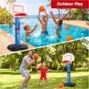 Adjustable Kids Basketball Hoop Indoor Outdoor with 4 Balls, Height 2.5-3.5 ft, Safe for Toddlers Age 1-4, Birthday Gift