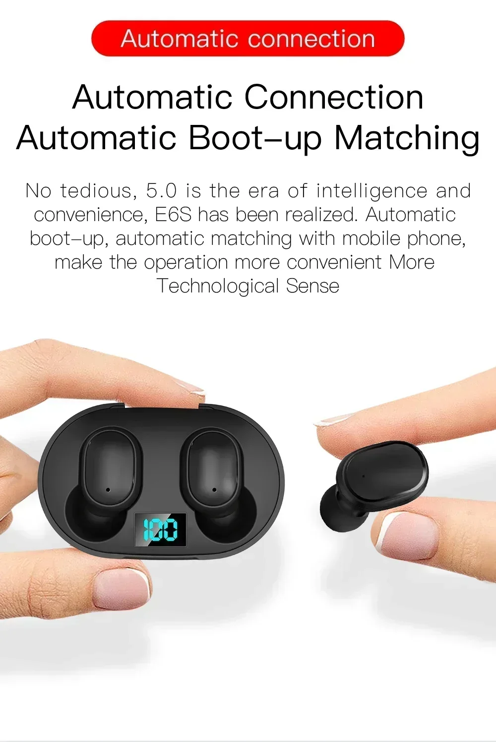 Wireless Bluetooth Headphones Tws E6s With Noise Cancelling Mic_voghion.com