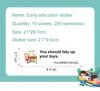 18 Sheet Kids Learning Stickers Family Daily Routines Sentences Common English Words Classroom Decoration Educational Toys 3