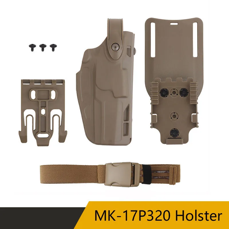 

MK-17 P320 кобура, двухслойная безопасность, регулировка угла, система быстрого крепления QLS, нейлоновый материал
