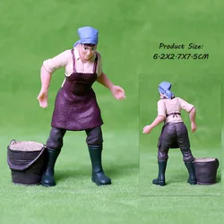 Hand - Painted Farmer and Horseman Figurine Set (Milking  worker)