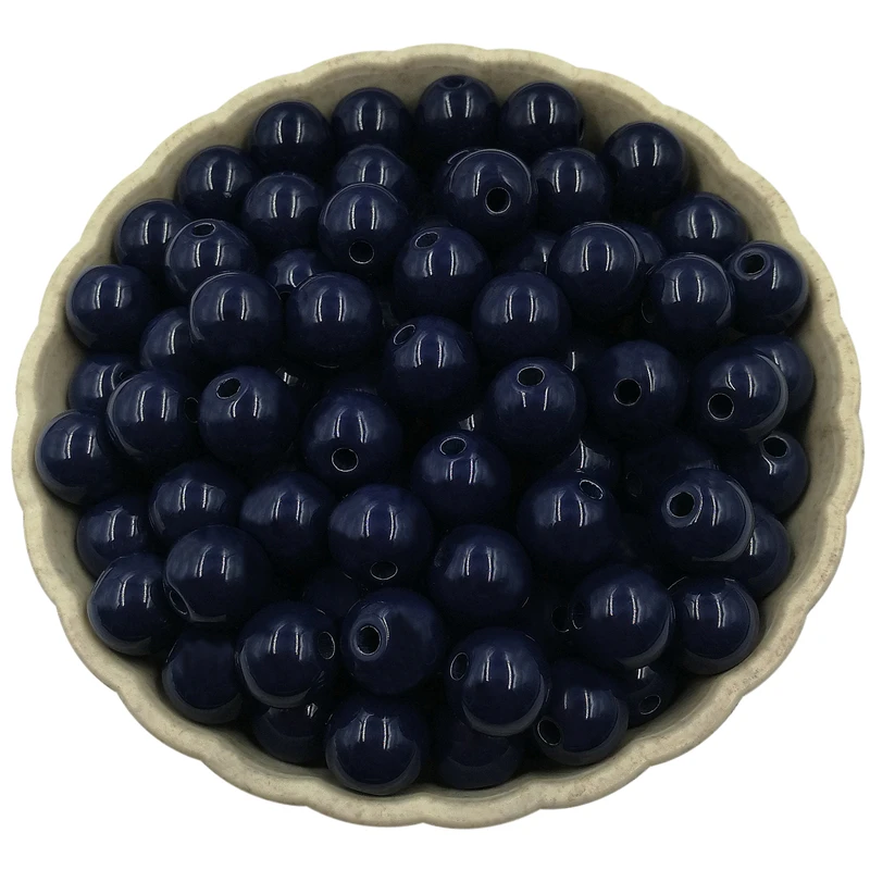 Set of 20 Colorful 10mm Acrylic Beads