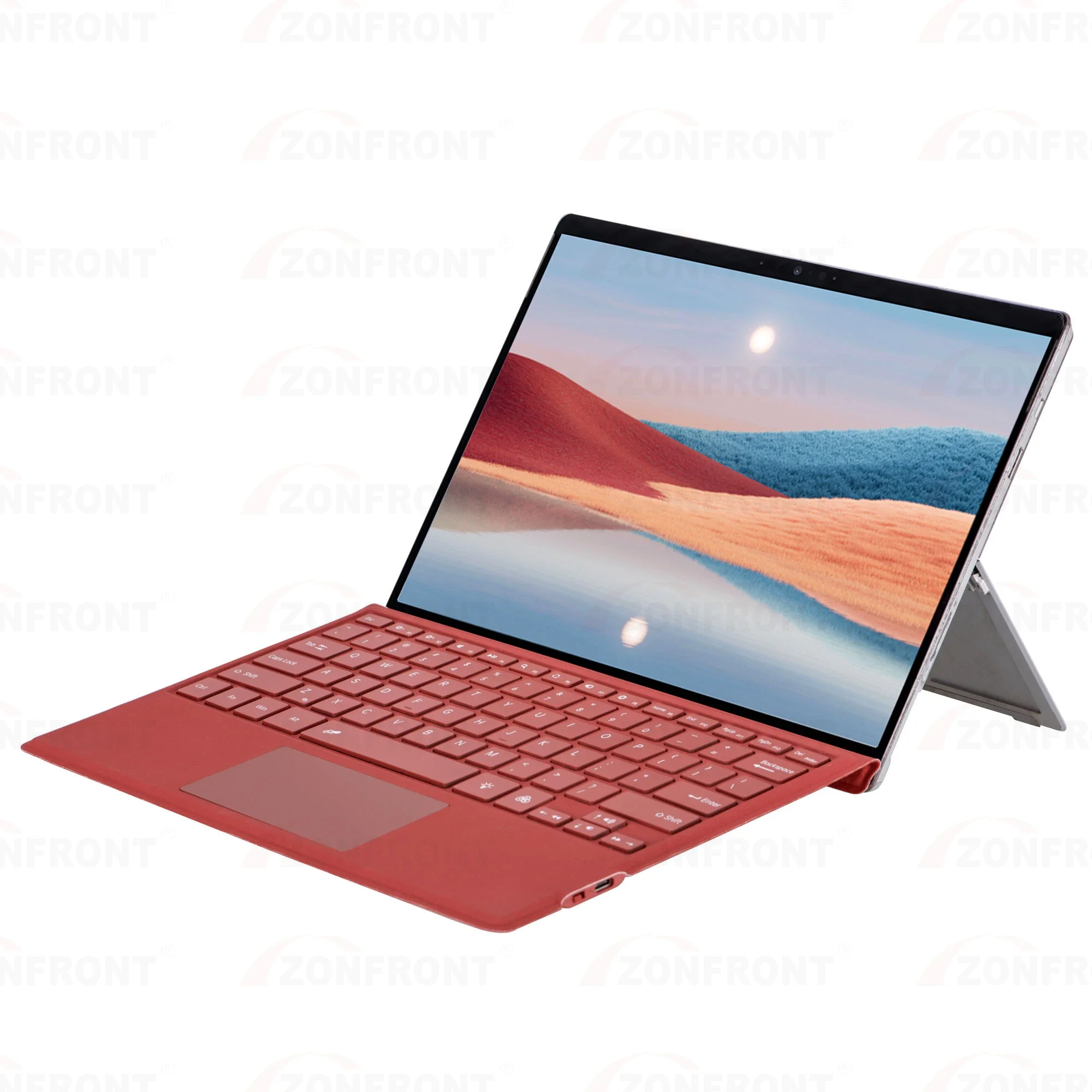 Backlit Trackpad Keyboard For Microsoft Surface Pro 3 4 5 6 7 High-Red Wireless Arabic Russian Spanish Korean Portuguese Funda