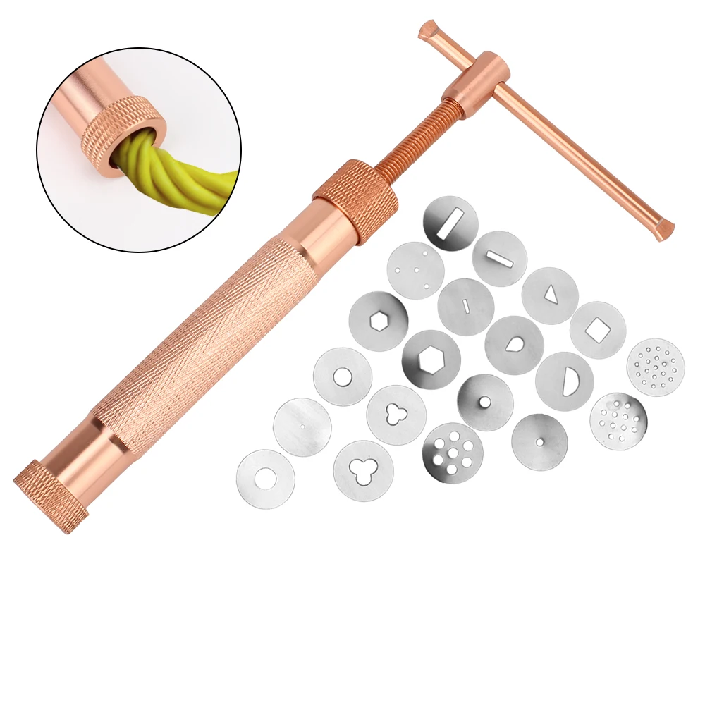 Cake Sculpture Tool Paste Extruder with 20 Tips, Cake Decorating and Baking Supply