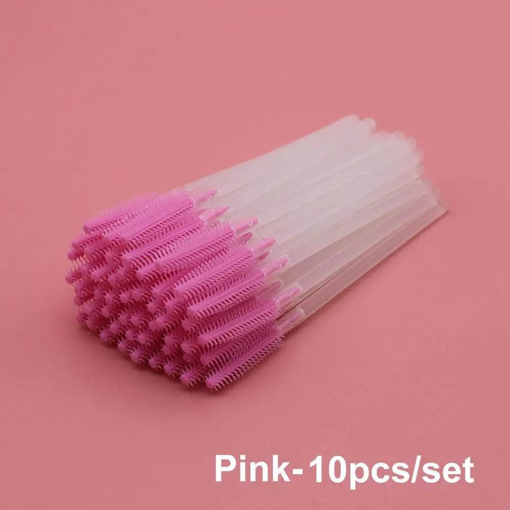 Colorful Disposable Silicone Head Mascara Applicator Spooler Brush makeup brush set makeup brush eyelashes brush eyelash removal brush eyelash cleaner brush eyelash brush makeup tool set makeup tool lip brush facial mask brush Eyebrow Comb Brush Eyelash Extension Makeup Tools 10Pcs