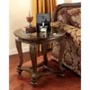 T499-6 Round End Table, 0, Dark Brown 2
