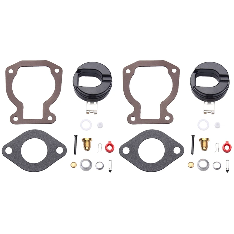 

2X Carburetor Repair Kit With FLOAT 4-15 PS For Johnson Evinrude 398453 Repair