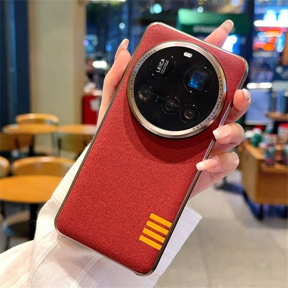 Electroplated Metal Frame Camera Lens Protection Retro Fabric Back Cover Case