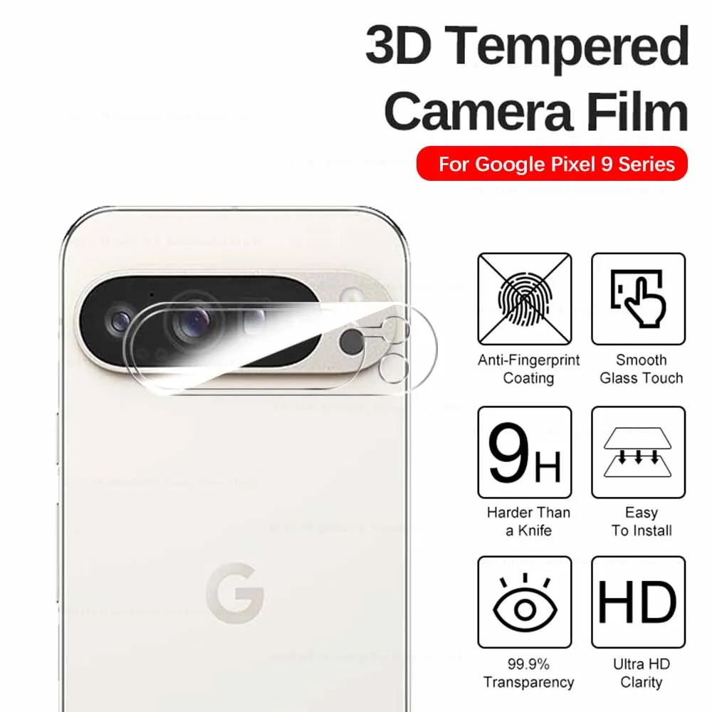 Premium 3D Curved Camera Lens Protector - Tempered Glass Cover (1-3 Pack)