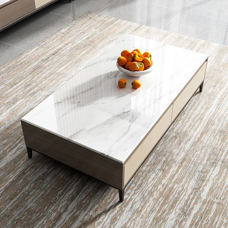 Drawer Mable Table # Multifunctional Nordic Rock Board Drawers Square Modern Luxury ...
