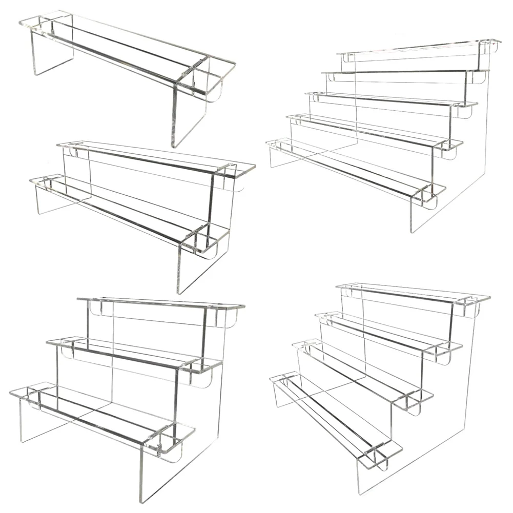 1-5 Tier Acrylic Transparent Display Jewelry Showcase Storage Rack Shelf Holder Hand-Made Model Display Stand Display Stand