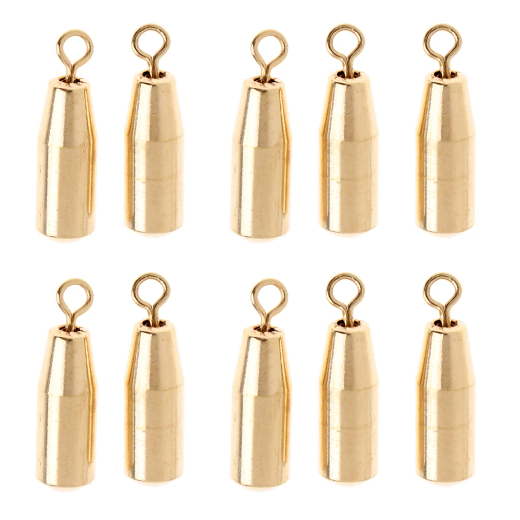 Pencil Drop Shot Weights Brass Fishing Sinkers in Various Sizes 5g