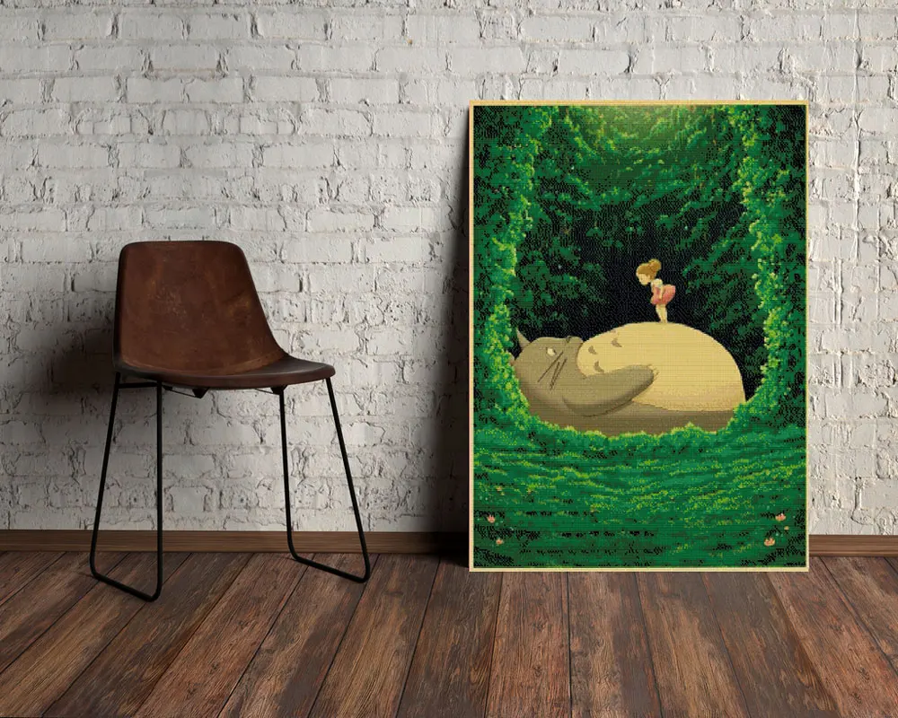 5D DIY Diamond Painting Anime Totoro Mosaic Needlework Full Diamond Embroidery Cross Stitch Wall Art Decorative peinture diamant erotic diamond painting