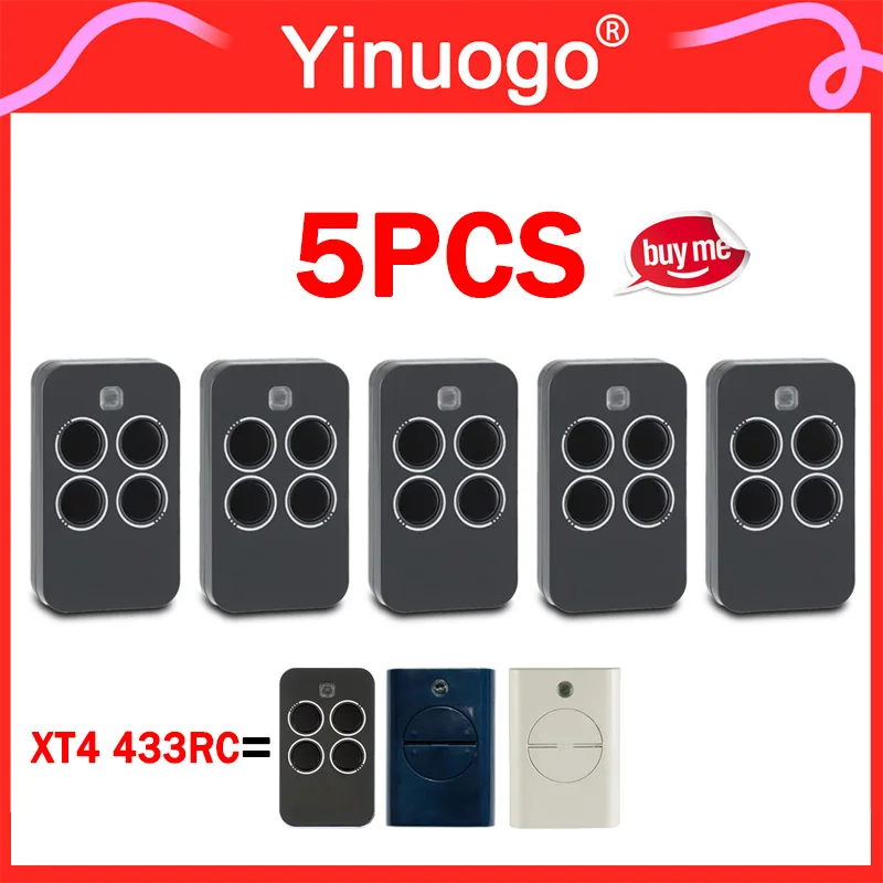 5Pcs Faac Xt4 433 Rc Telecomando Apriporta Del Garage 433Mhz 4 Pulsanti 787452 787453 787454 787456 Faac Xt4 433Rc Trasmettitore Manuale