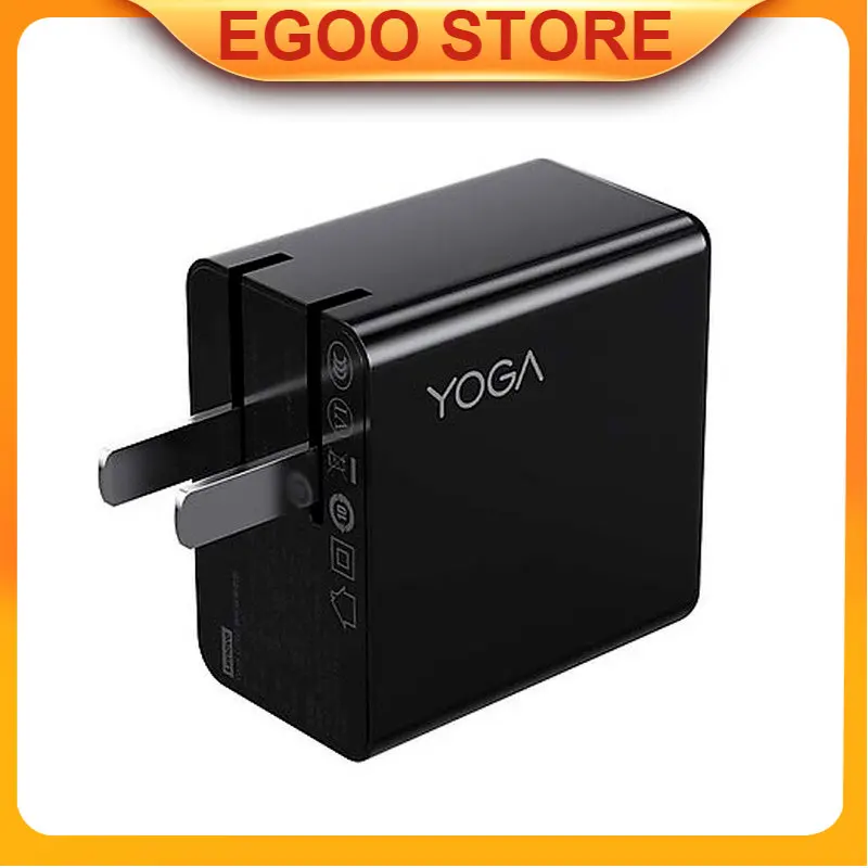 

Original Lenovo YOGA CC65 GaN Power Adapter Dual USB-C Port GaN Notebook Phone Charger 65W GaN Portable Power Adapter
