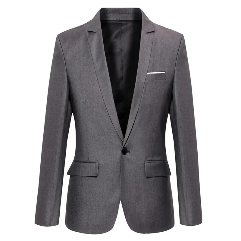 Men Blazers Work Office Men Tuxedos For Formal Occasions Pockets Coat Blazers Male Men's Business Slim mens blazer