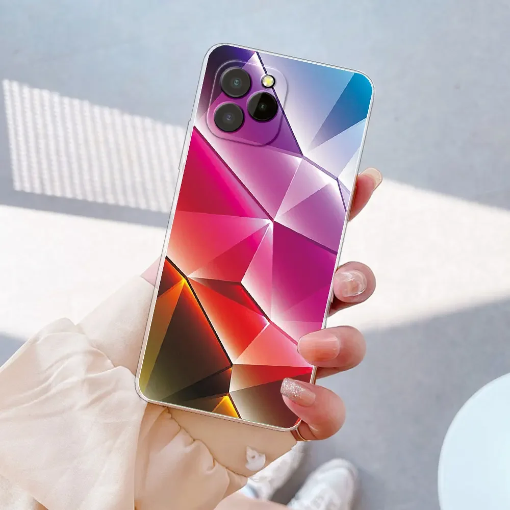 Oukitel C21 Pro Clear Marble Silicone Soft Case - Stylish Protective Cover