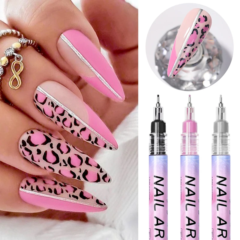 Nail Art Pen Waterproof Painting Drawing Pen Brushes Dot Liner DIY Nail Art Design Tool Manicure nail art pen
