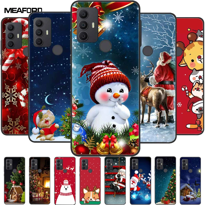 Cover Natalizia Adorabile Per Tcl 30 40 Se 40R Custodia Tcl 305 306 403 405 408 Cover Morbida In Silicone Tpu Per Tcl40Se Coque 30Se