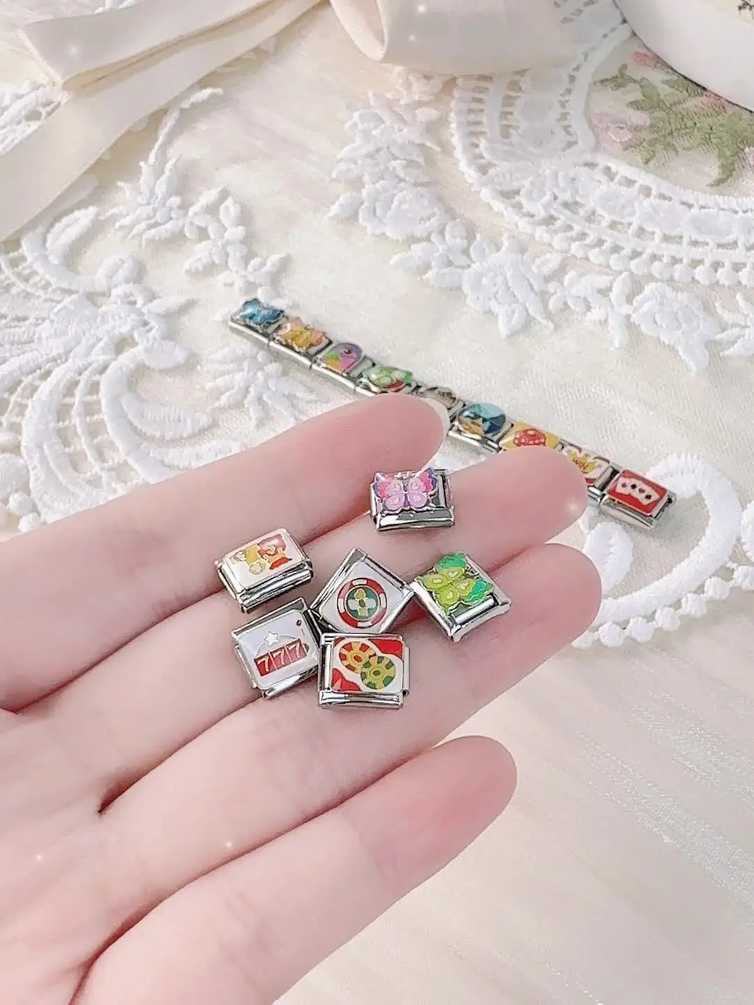 Bracciale in acciaio inox con strass farfalla braccialetto primavera
