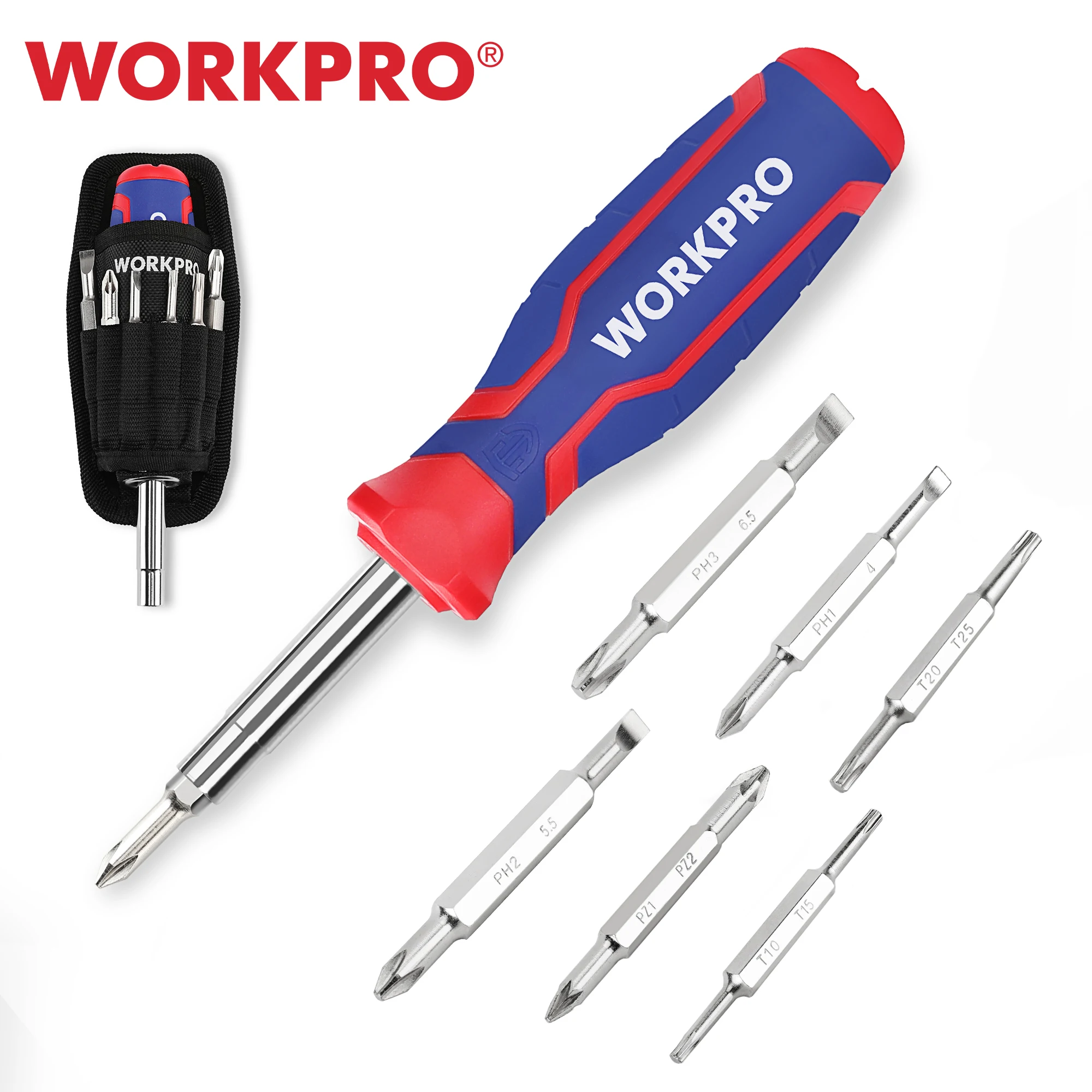 Workpro 14 In 1 Screwdriver Set Crv Screwdriver With Flathead And