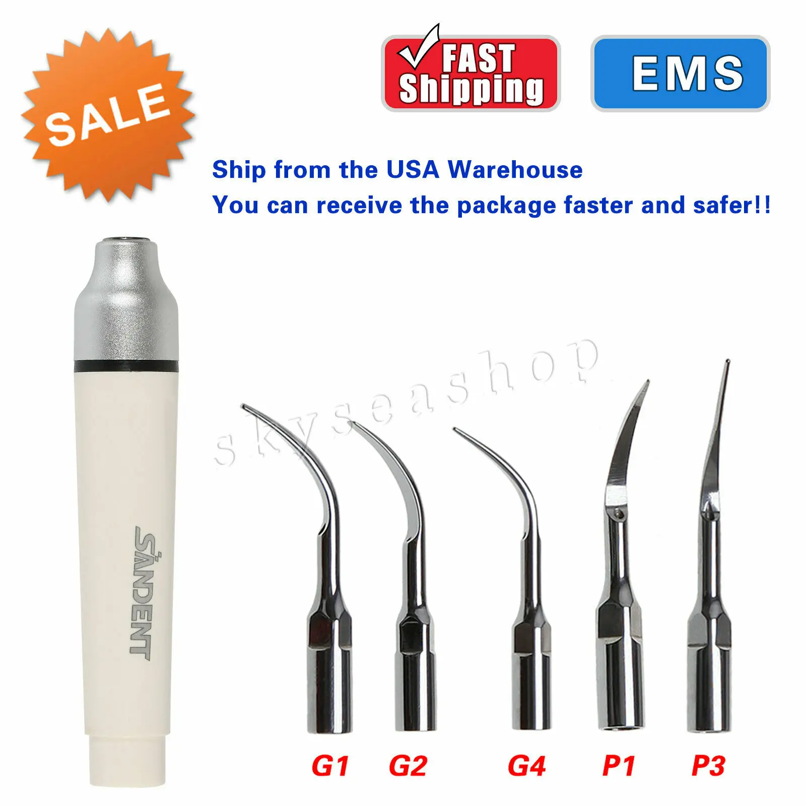 

For Cavitron EMS Dental Ultrasonic Scaler LED/No Led Handpiece /5pcs Scaling Perio Tips