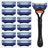 5 layer Manual Razor for Men – Ultra-Thin Sharp Blades for Smooth Shaving, Classic Retro Design, Durable & Gentle on Skin