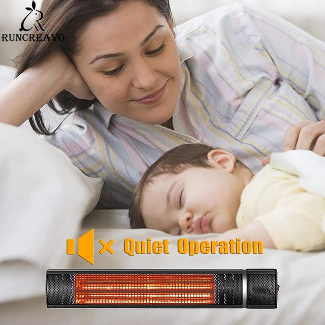 Patio Heater Electric Infrared Heating Home Garden Indoor Outdoor Waterproof  Electric Heater with Remote Control Wall-mounted - AliExpress
