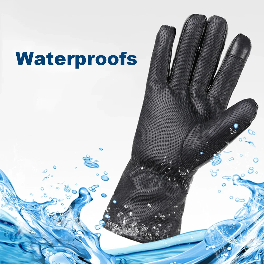 Rechargeable Electric Winter Gloves Thermal Touchscreen Gloves Battery Powered Heating for Outdoor Cycling Skiing Hiking