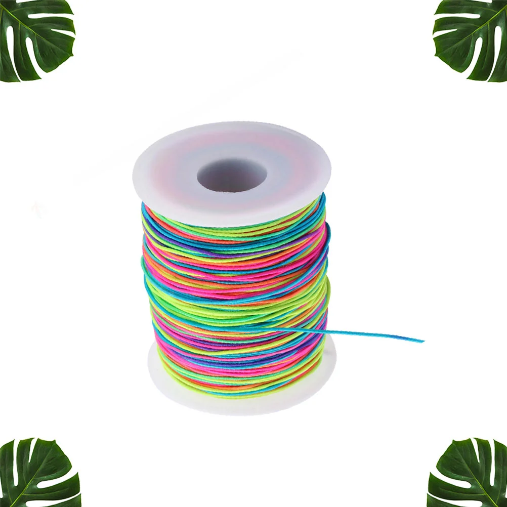 

1 85m Colorful Elastic Cord Thread String Rope DIY Beading Cord Elastic Cord Rope Elastic Braided Rope for DIY Crafts