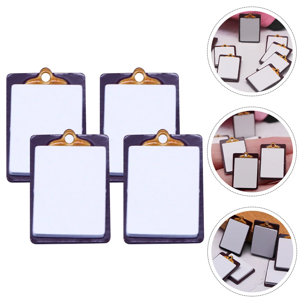 

4pcs Miniature Writing Board Mini Writing Board Decor Mini House Adornment Kids DIY Decor
