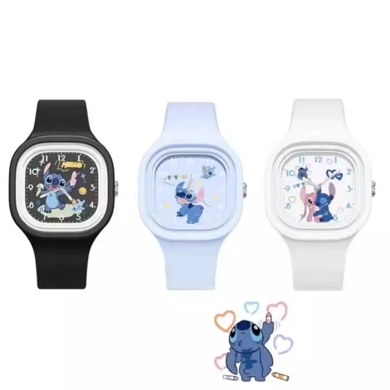 Kawaii Anime Disney Watch  Lilo & Stitch Children Watchs Sports Silicone Watch Cartoon Mickey Minnie Watch Kids Toy Gifts 2