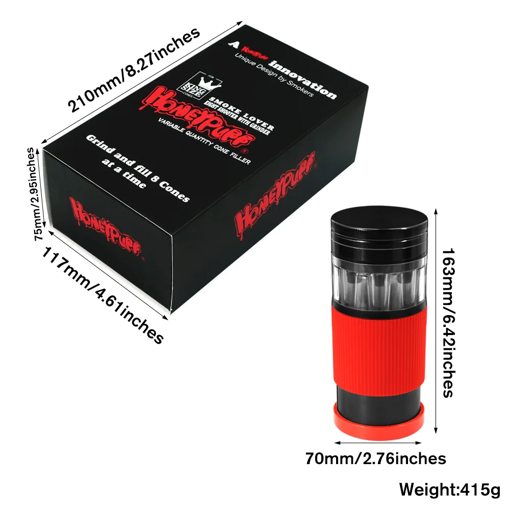 3 in1 70 mm Metal Grinder, Flare Tube Filled One-piece, Smoking Set Gift Box Grinder Cone Roll Paper Filling Smoking Tool_voghion.com