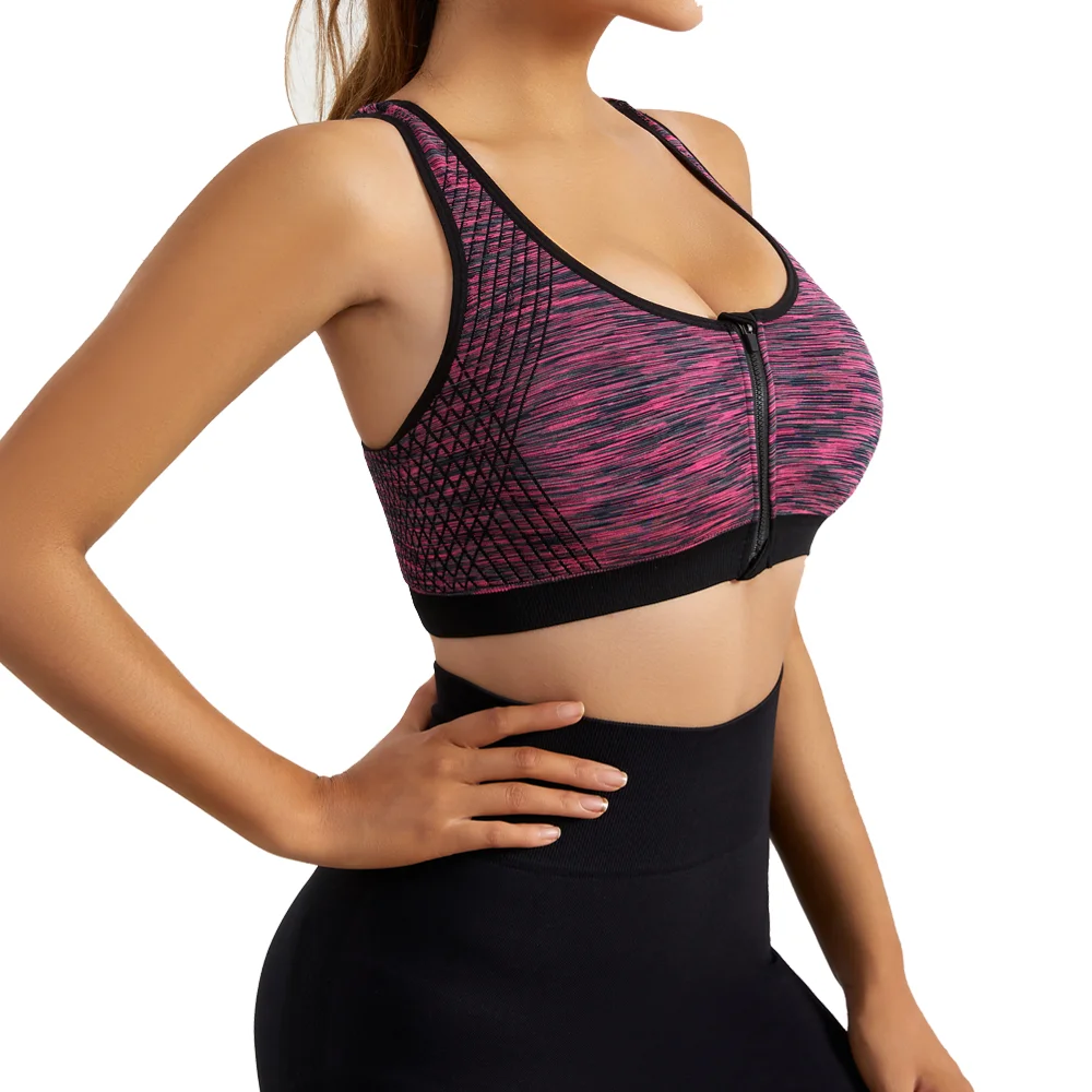 Women Sports Bra Front Zipper Sports Bra Breathable Shock-proof Underwear High Impact Yoga Bra Running Vest Fitness Workout Tops Best Sellers In Sports & Entertainment