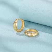 ROXI 925 Sterling Silver Geometry Irregular Inlaid Zircon Hoop Earrings For Women 1 Pair Gold/Silver Color pendientes plata 925 - Image 2