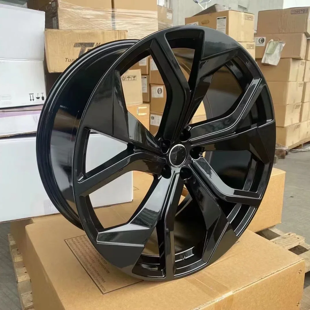 YQ Gloss Black Forged Wheels For Audis RS Q8 21 22 23 24 inch 5X112 5X114.3 5X120 T6061 Alloy Racing Car