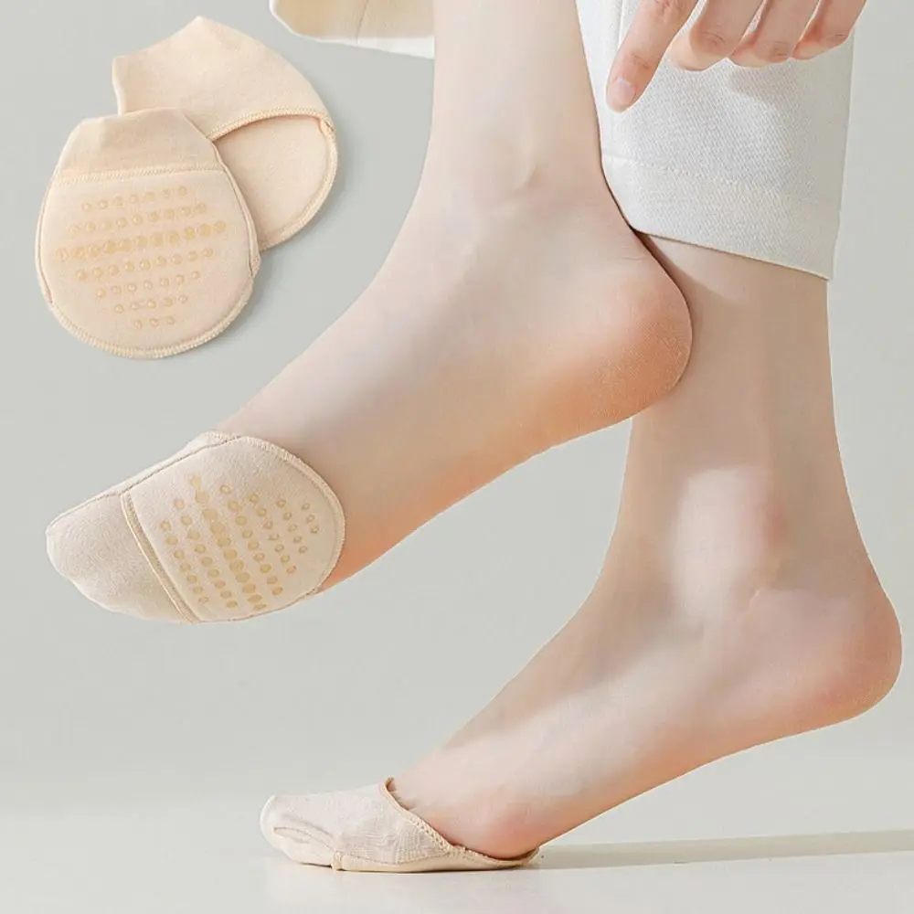 

Elastic Forefoot Socks Sock Slippers Soft Invisible Half Feet Socks Silicon Cotton Hosiery High Heel Shoe