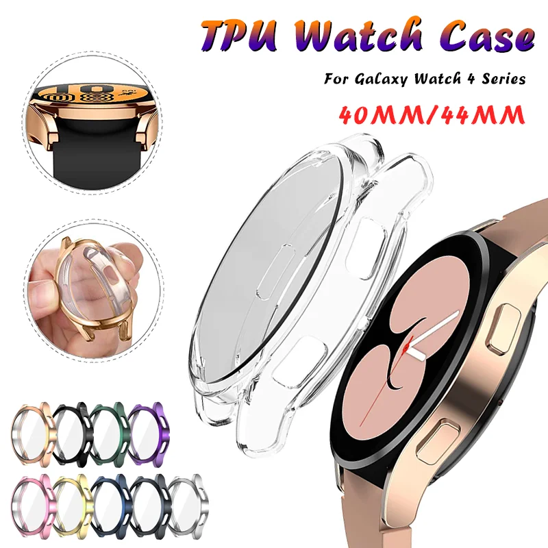 Soft TPU Watch Case for Samsung Watch 4 40mm with screen protector for