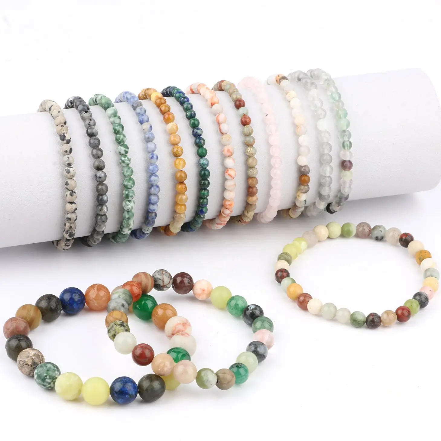 アクセサリー NEIGHBORHOOD STONE BEADS / S-BRACELET Natural Stone Beads Bracelet For Women Men Amethysts Crystal