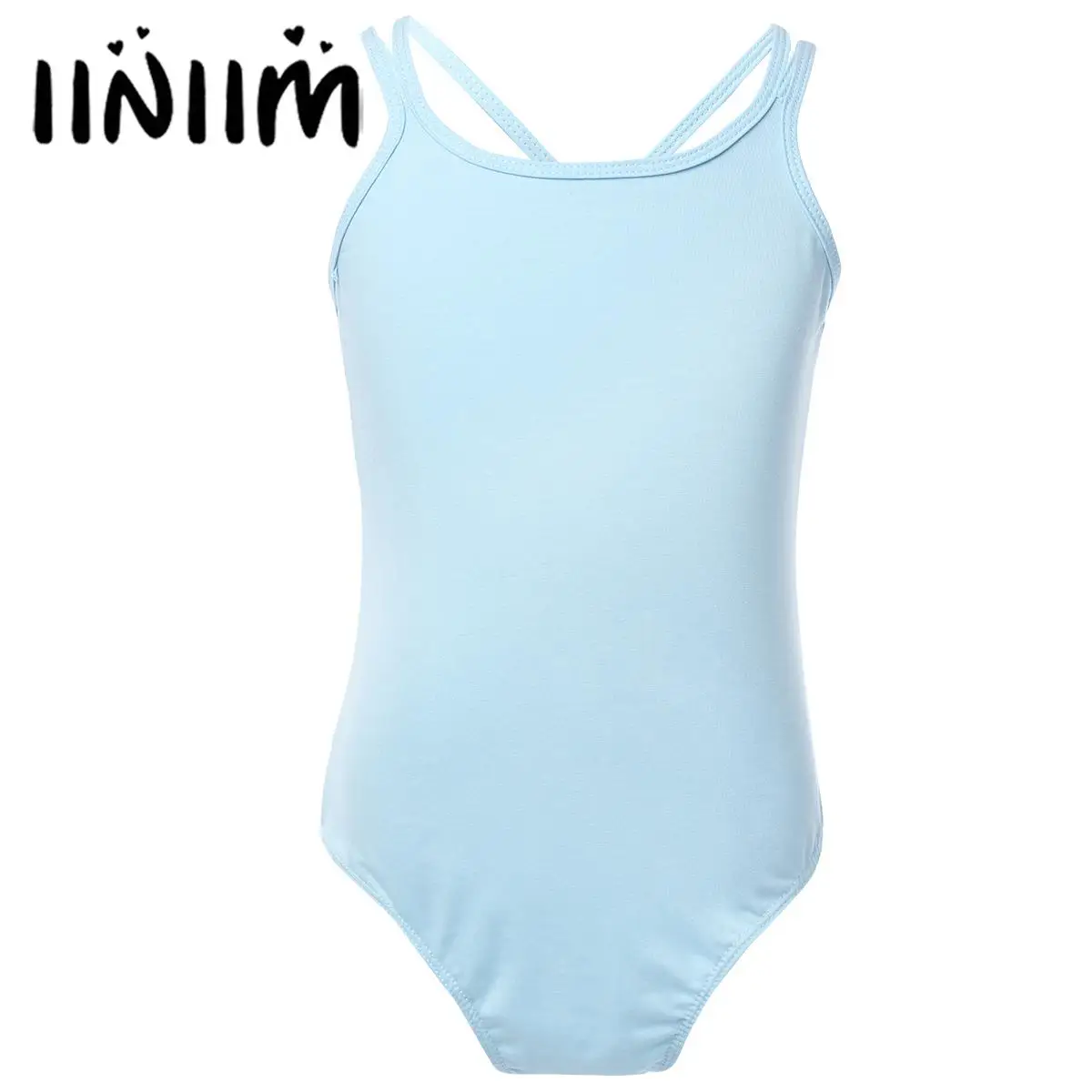 

Kids Girls Gymnastics Swimsuit for Ballet Dancing Spaghetti Strap Crisscross Back Ballet Dance Leotard Teen Girls Ballerina Tutu