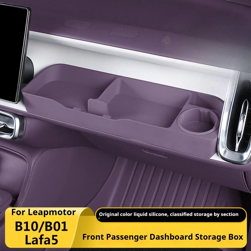 For Leapmotor B10 B01 Lafa 5 Car Passenger Side Dash Extension Storage Box Perforated Table Top Storage Box Interior Accessories