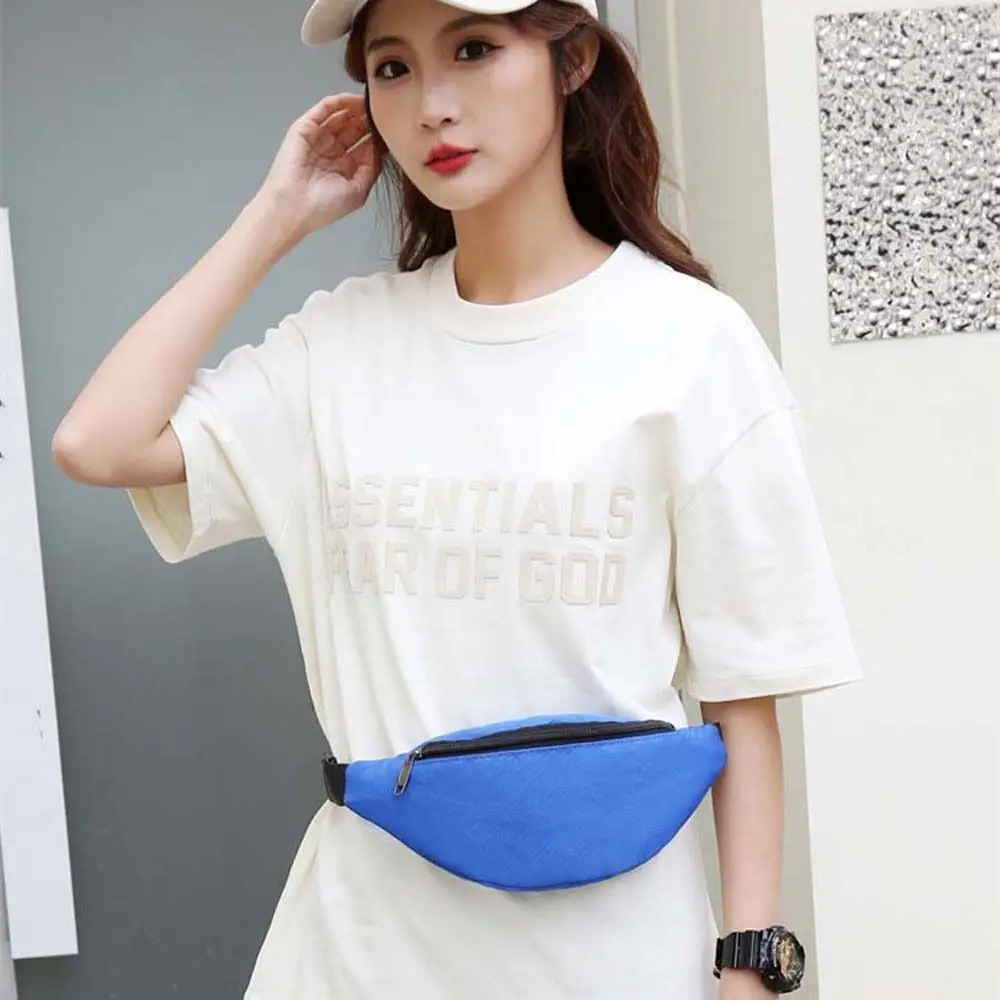 

Waterproof Running Chest Bag Adjustable Solid Color Nylon Fitness Crossbody Bag Oxford Handbag Sports Shoulder Bag Girls