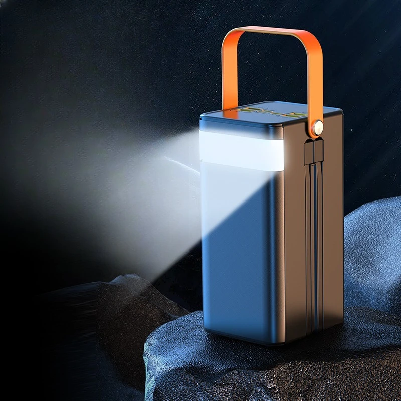 60000mAh 대용량 보조 배터리 22.5W 초고속 충전 야외 캠핑 라이브 휴대용 외장 배터리 아이폰 안드로이드용