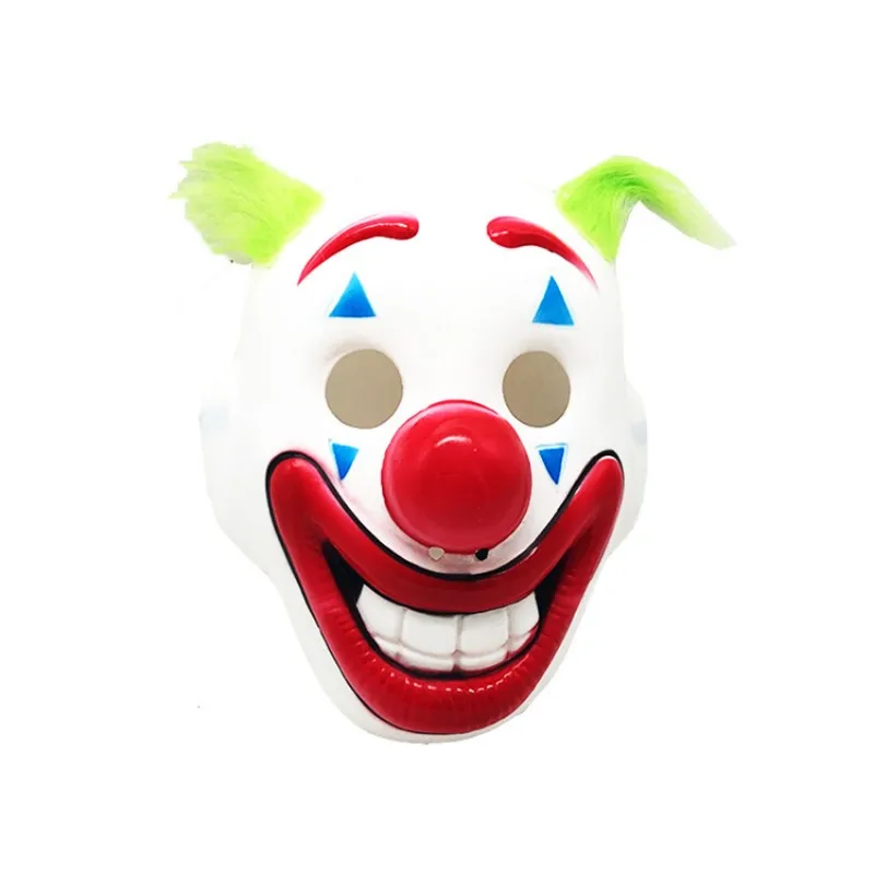 

Horror Movie Role Clown Plastic Mask Cosplay Scary Joker Full Face Helmet Halloween Masquerade Party Costume Headgear Prop