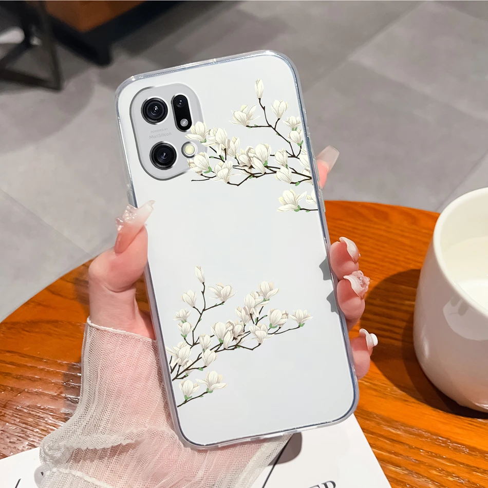 New Design Soft Clear Slim TPU Silicone Anti-Drop Phone Case for Oppo Find X5 Pro Lite